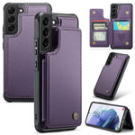 Til Samsung Galaxy S21 5G / 4G Telefoncover CASEME C22 Læder Bagcover med RFID Blokerende Kortpladser