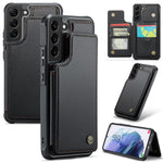 Til Samsung Galaxy S21 5G / 4G Telefoncover CASEME C22 Læder Bagcover med RFID Blokerende Kortpladser