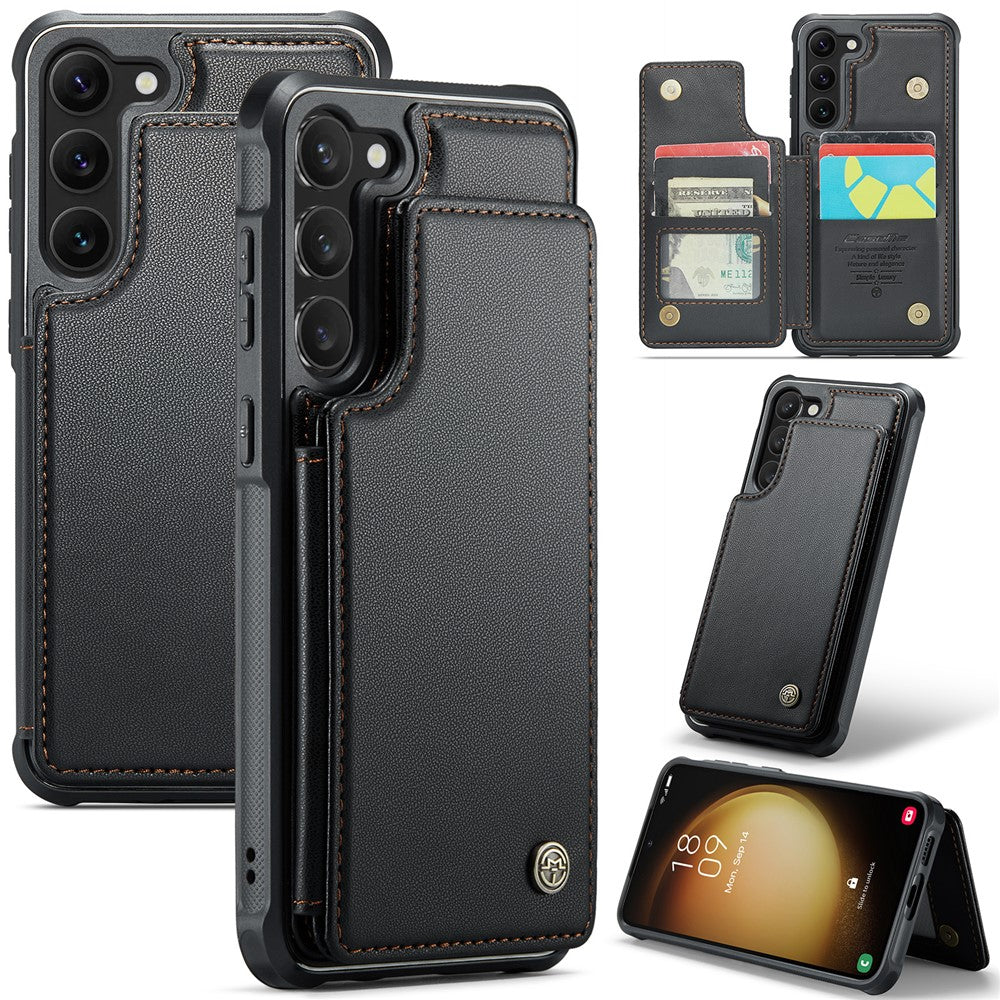 Til Samsung Galaxy S22+ 5G Telefoncover CASEME C22 Læder Bagcover med RFID Blokerende Kortpladser