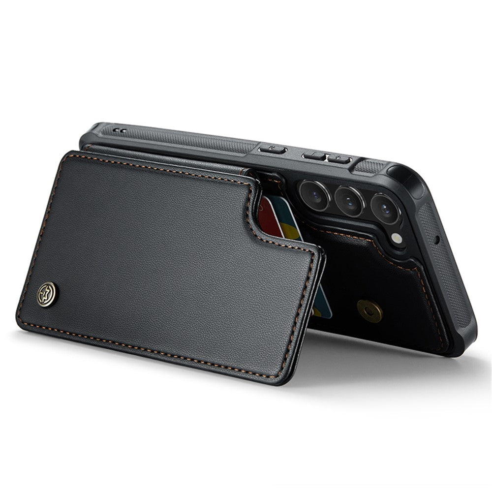For Samsung Galaxy S22+ 5G Phone Case CASEME C22 Leather Back Cover with RFID Blocking Card Slots