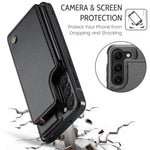 Samsung Galaxy S22+ 5G mobilskal CASEME C22 Läderbaksida med RFID-blockerande kortplatser