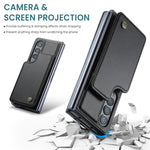 Til Samsung Galaxy Z Fold4 5G-telefoncover CASEME C22-læderbagcover med RFID-blokerende kortpladser