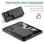 Til Samsung Galaxy Z Fold4 5G-telefoncover CASEME C22-læderbagcover med RFID-blokerende kortpladser