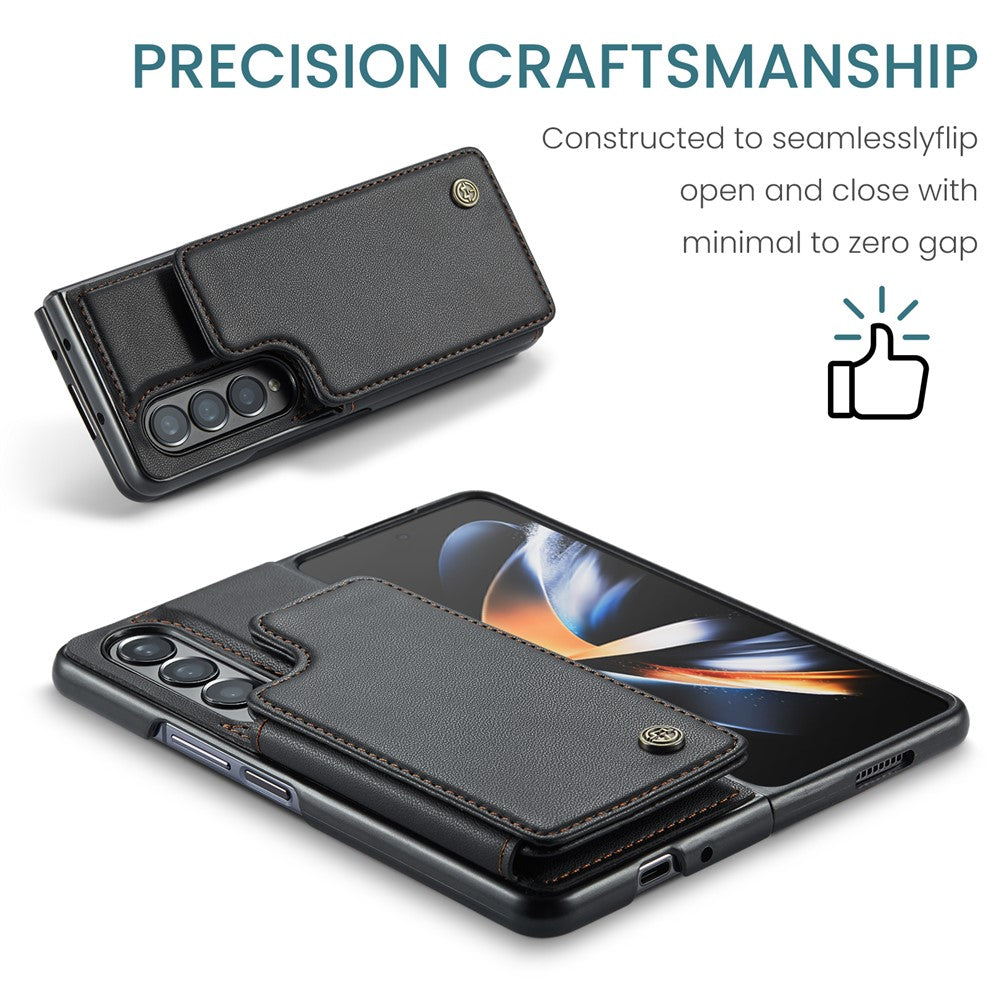 Til Samsung Galaxy Z Fold4 5G-telefoncover CASEME C22-læderbagcover med RFID-blokerende kortpladser