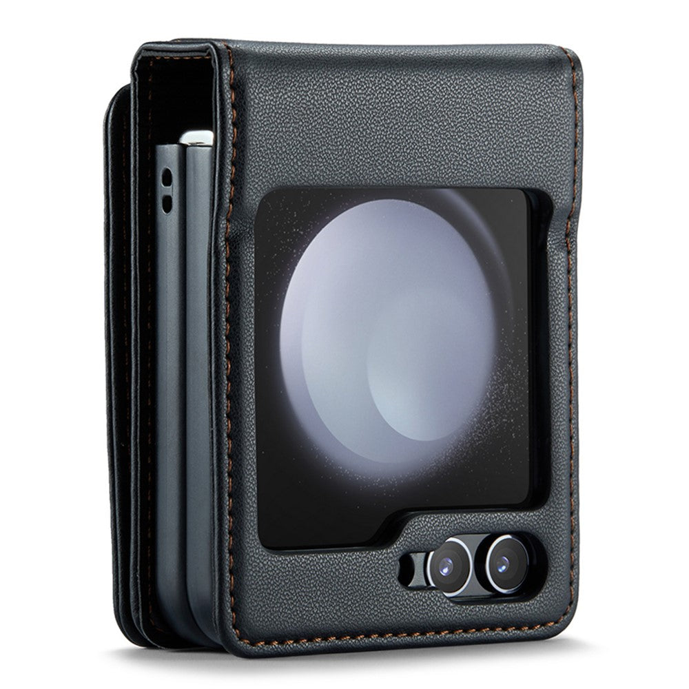 For Samsung Galaxy Z Flip5 5G Phone Case CASEME C22 Leather Back Cover with RFID Blocking Card Slots