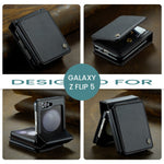 For Samsung Galaxy Z Flip5 5G Phone Case CASEME C22 Leather Back Cover with RFID Blocking Card Slots