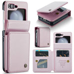 For Samsung Galaxy Z Flip5 5G Phone Case CASEME C22 Leather Back Cover with RFID Blocking Card Slots
