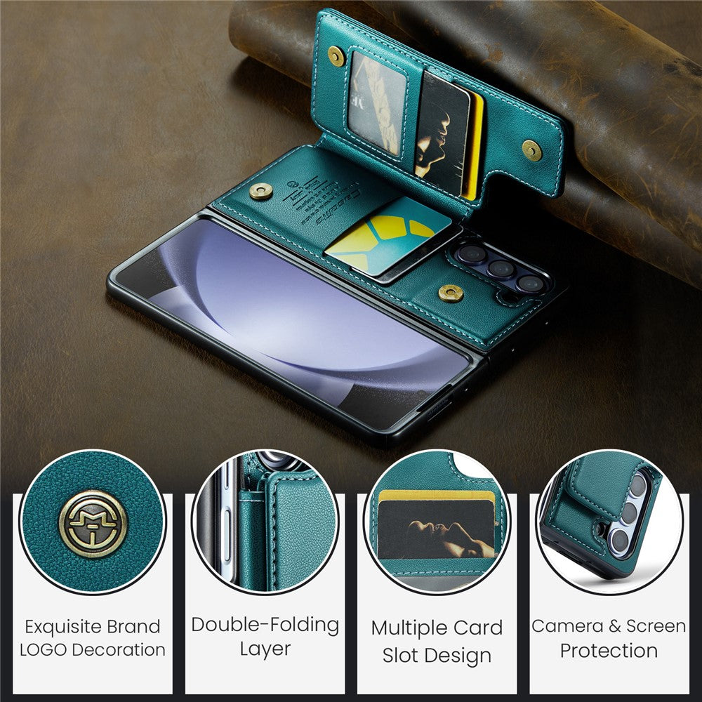 Til Samsung Galaxy Z Fold5 5G Telefoncover CASEME C22 Læder Bagcover med RFID Blokerende Kortpladser