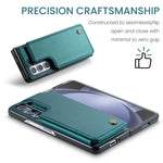 Til Samsung Galaxy Z Fold5 5G Telefoncover CASEME C22 Læder Bagcover med RFID Blokerende Kortpladser