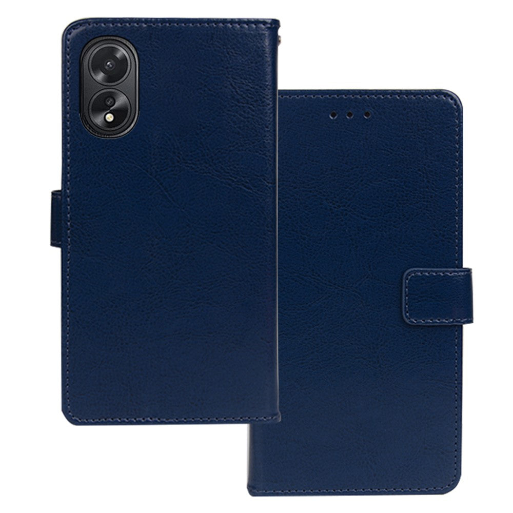 IDEWEI PU Leather Shell For Oppo A38 4G Case Slim-Fit Wallet Stand Cell Phone Cover