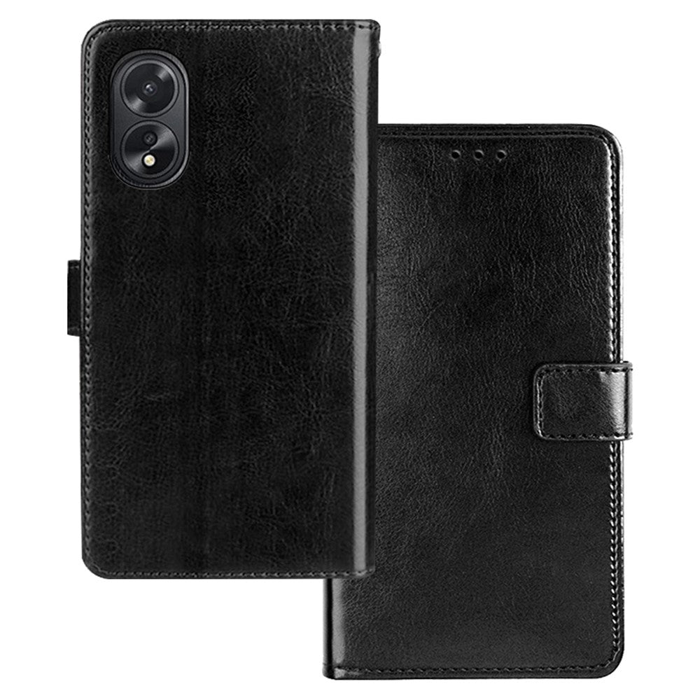 IDEWEI PU Leather Shell For Oppo A38 4G Case Slim-Fit Wallet Stand Cell Phone Cover