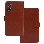IDEWEI PU Leather Shell For Oppo A38 4G Case Slim-Fit Wallet Stand Cell Phone Cover