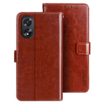 IDEWEI For Oppo A38 4G Case Crazy Horse Texture Flip Leather Wallet Phone Cover