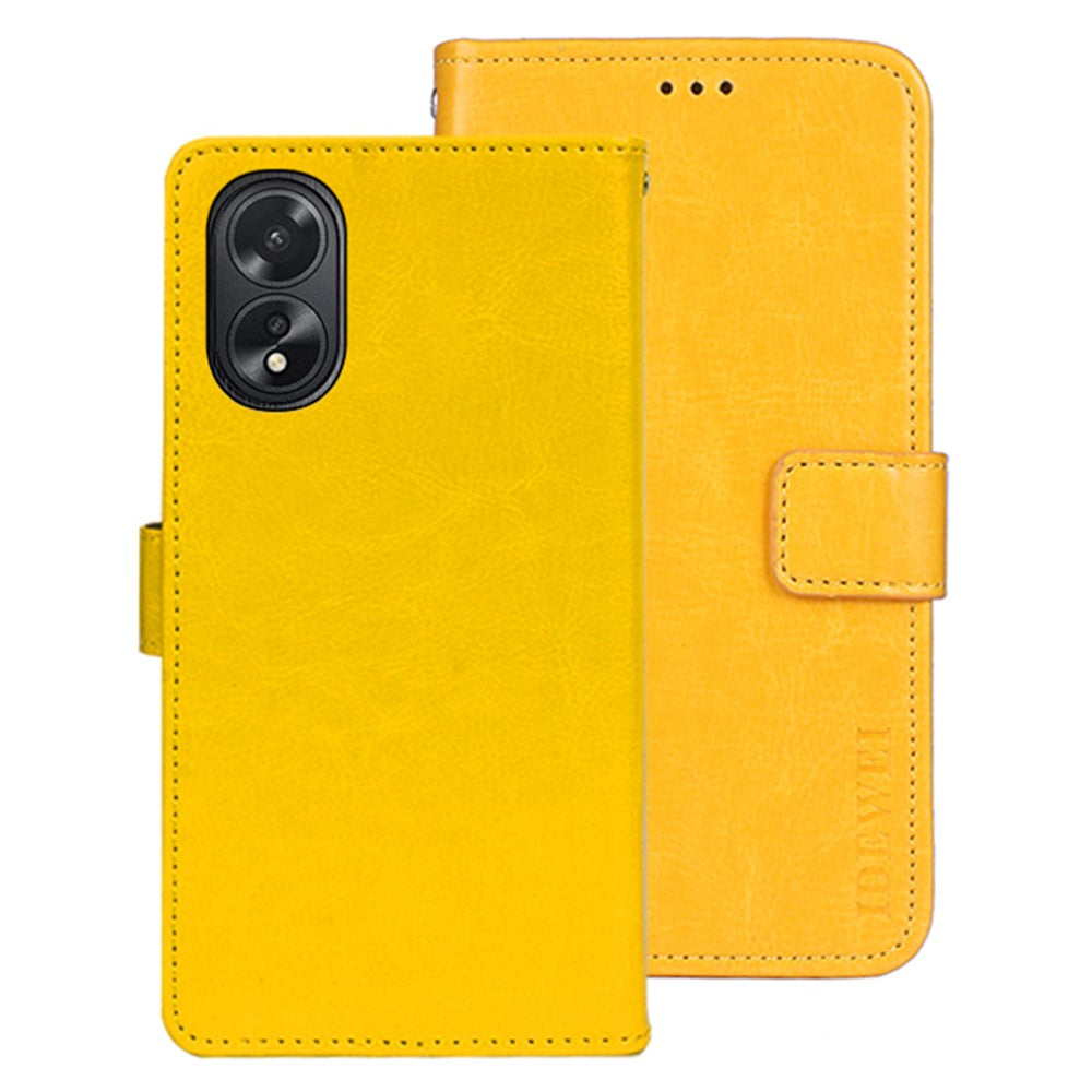 IDEWEI For Oppo A38 4G Case Crazy Horse Texture Flip Leather Wallet Phone Cover
