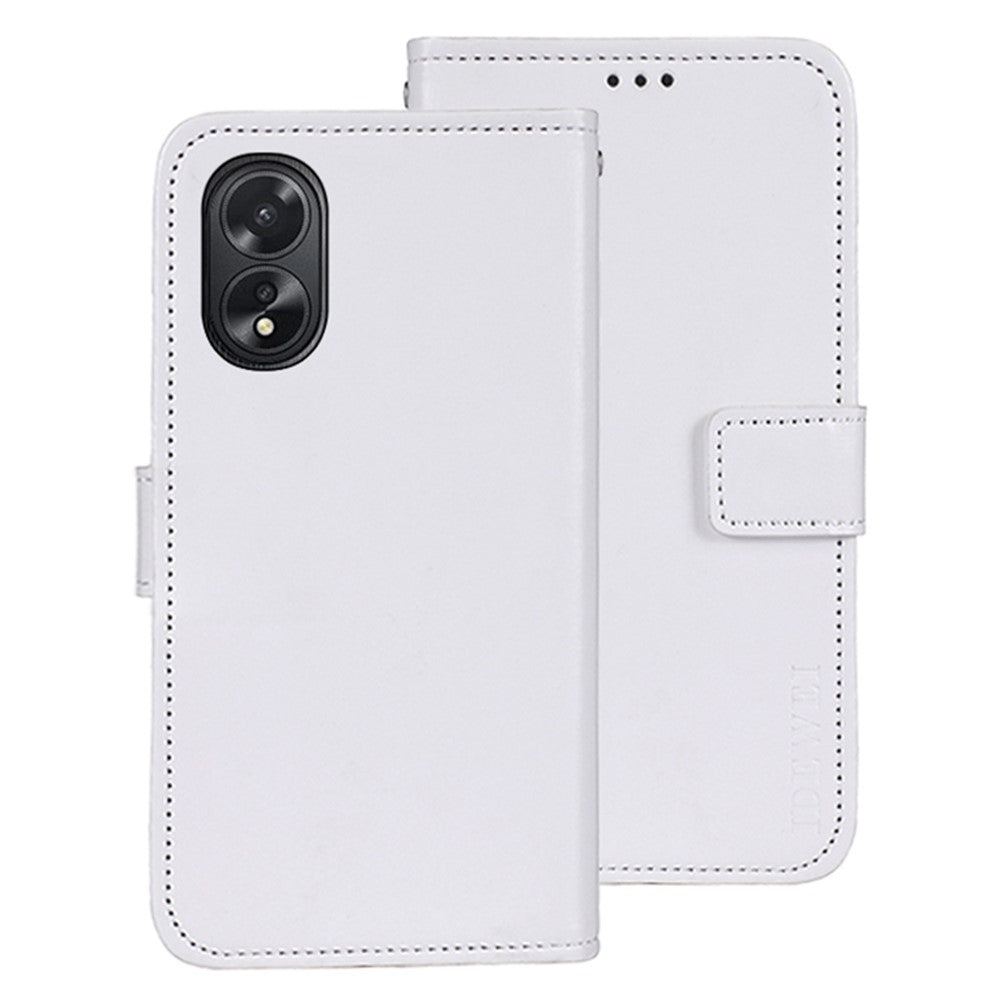 IDEWEI For Oppo A38 4G Case Crazy Horse Texture Flip Leather Wallet Phone Cover