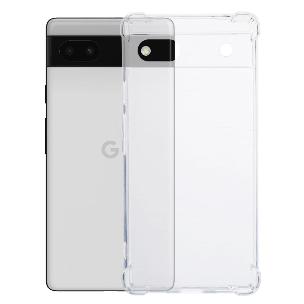 Til Google Pixel 6a Klar Cover Forstærket Fire Hjørner Telefon TPU Cover