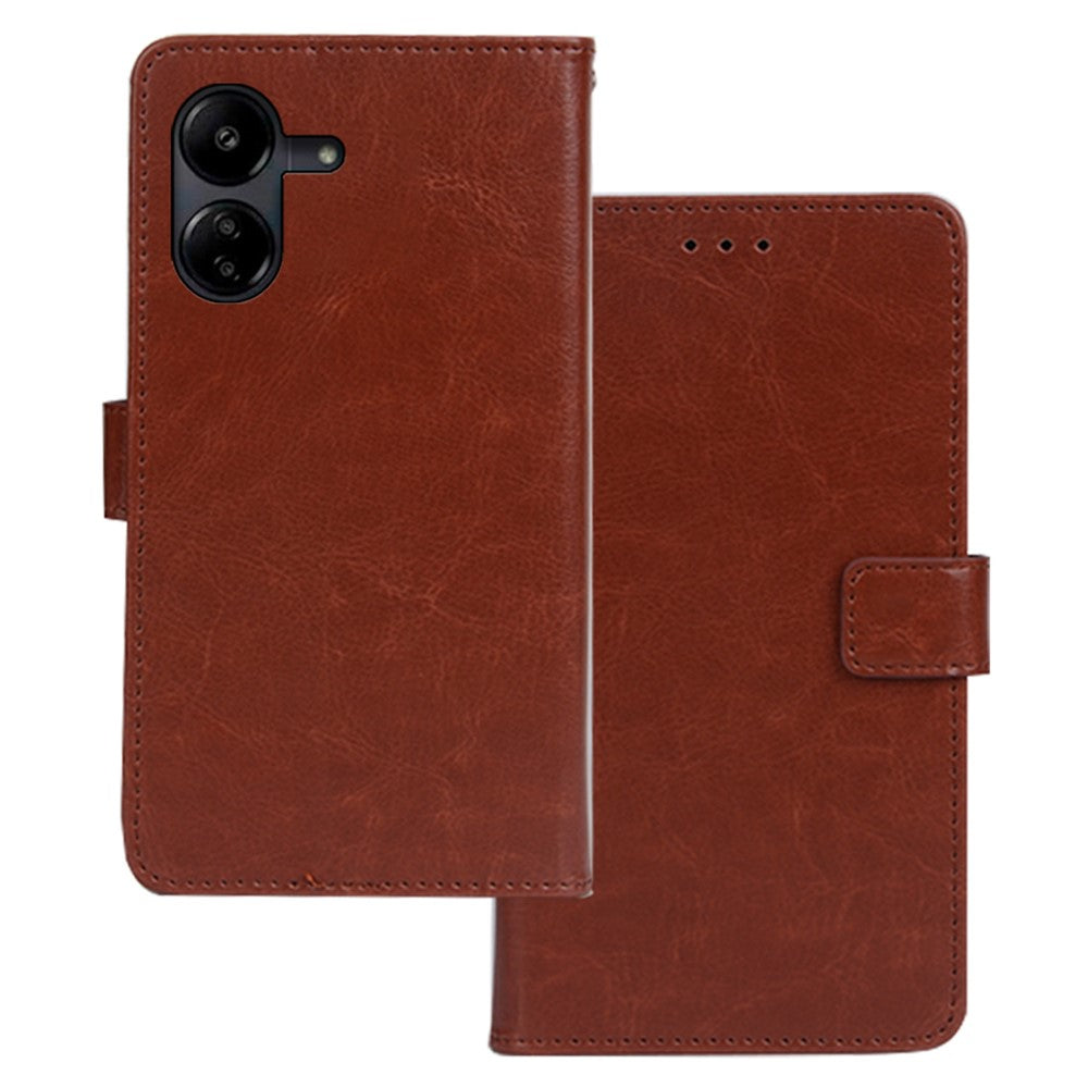 IDEWEI For Xiaomi Redmi 13C 4G / Poco C65 4G Case Mobile Phone Cover Wallet Stand PU Leather Phone Shell