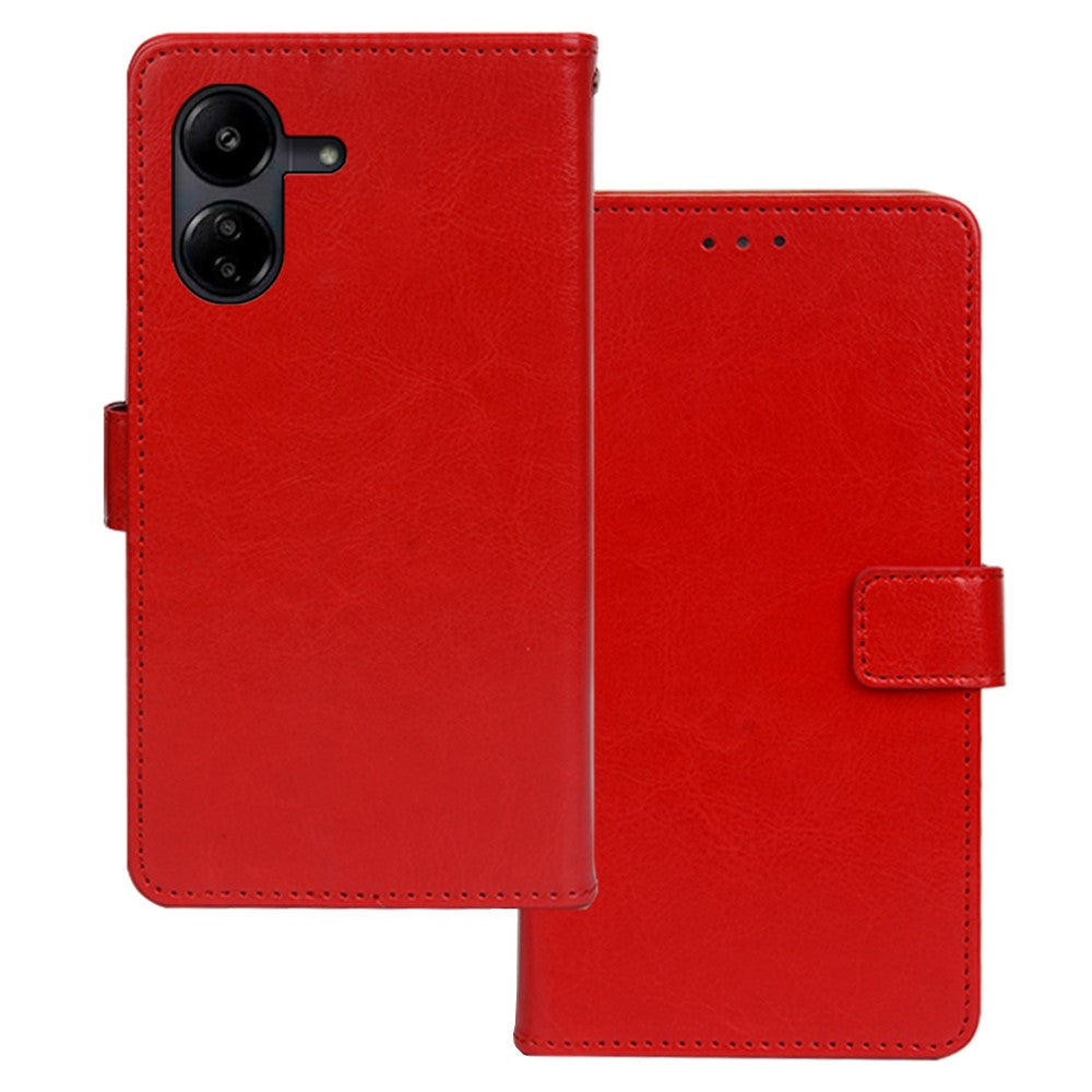 IDEWEI For Xiaomi Redmi 13C 4G / Poco C65 4G Case Mobile Phone Cover Wallet Stand PU Leather Phone Shell