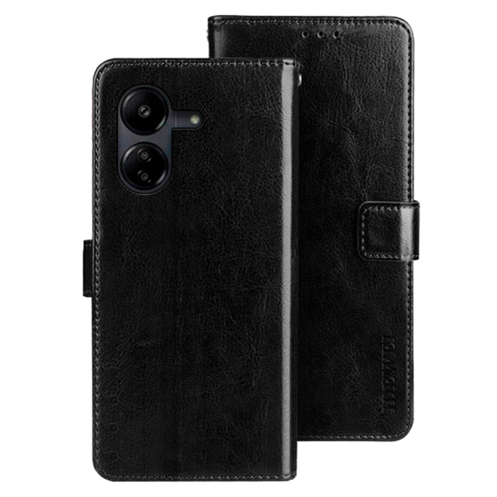 IDEWEI For Xiaomi Redmi 13C 4G / Poco C65 4G Case Leather Wallet Crazy Horse Texture Flip Phone Cover