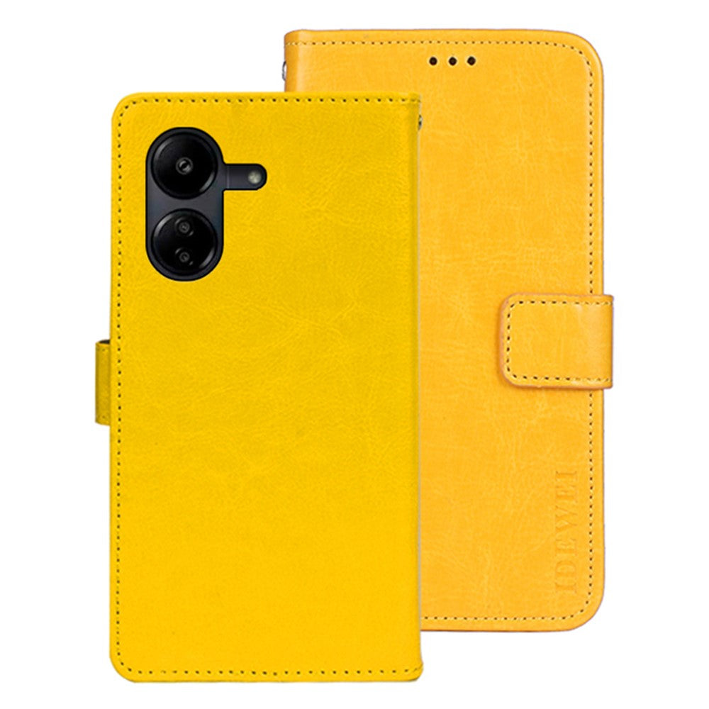 IDEWEI For Xiaomi Redmi 13C 4G / Poco C65 4G Case Leather Wallet Crazy Horse Texture Flip Phone Cover