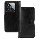 IDEWEI For Xiaomi 14 Pro Case Stable Stand PU Leather Mobile Phone Cover Wallet