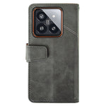 IDEWEI For Xiaomi 14 Pro Case Calf Texture Imprint Stand Wallet Cellphone Cover