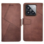 IDEWEI For Xiaomi 14 Pro Case Calf Texture Imprint Stand Wallet Cellphone Cover