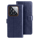 IDEWEI For Xiaomi 14 Pro Case Anti-Scratch Crazy Horse Texture Leather Wallet Phone Shell