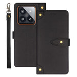 IDEWEI For Xiaomi 14 Phone Case PU Leather Magnetic Clasp Stand Phone Cover