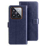 IDEWEI For Xiaomi 14 Case Shockproof Crazy Horse Texture Flip Leather Wallet Phone Cover