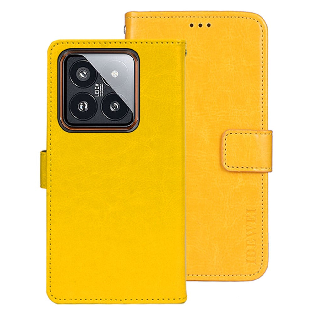 IDEWEI For Xiaomi 14 Case Shockproof Crazy Horse Texture Flip Leather Wallet Phone Cover