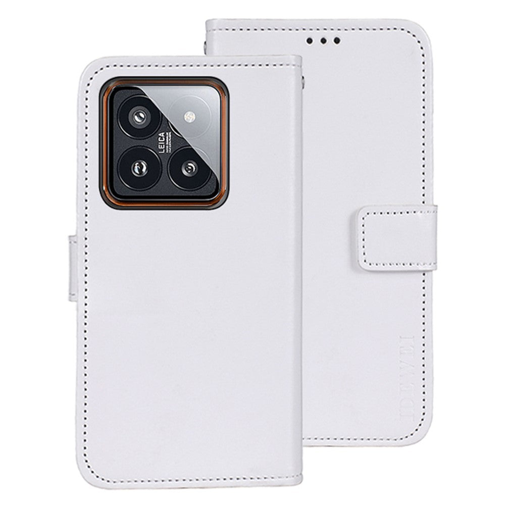 IDEWEI For Xiaomi 14 Case Shockproof Crazy Horse Texture Flip Leather Wallet Phone Cover