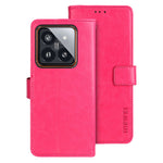 IDEWEI For Xiaomi 14 Case Shockproof Crazy Horse Texture Flip Leather Wallet Phone Cover