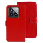 IDEWEI For Xiaomi 14 Case Shockproof Crazy Horse Texture Flip Leather Wallet Phone Cover