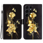 For Samsung Galaxy S24 Ultra Case PU Leather 3D Pattern Flip Phone Cover