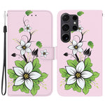 For Samsung Galaxy S24 Ultra Case PU Leather 3D Pattern Flip Phone Cover