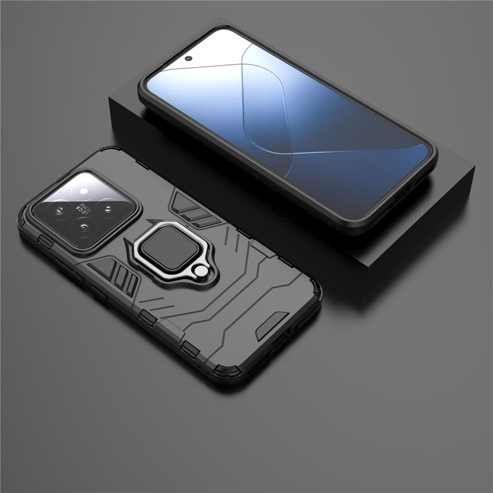 Xiaomi 14 Skal mobilskal Reptåligt Stativ PC+TPU Mobilmobilskydd