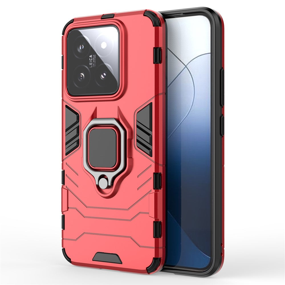 For Xiaomi 14 Case Phone Shell Anti-Scratch Kickstand PC+TPU Mobile Phone Cover