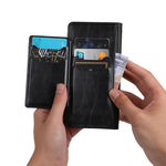 For Samsung Galaxy S24 Case Zipper Pocket PU Leather Viewing Stand Phone Cover