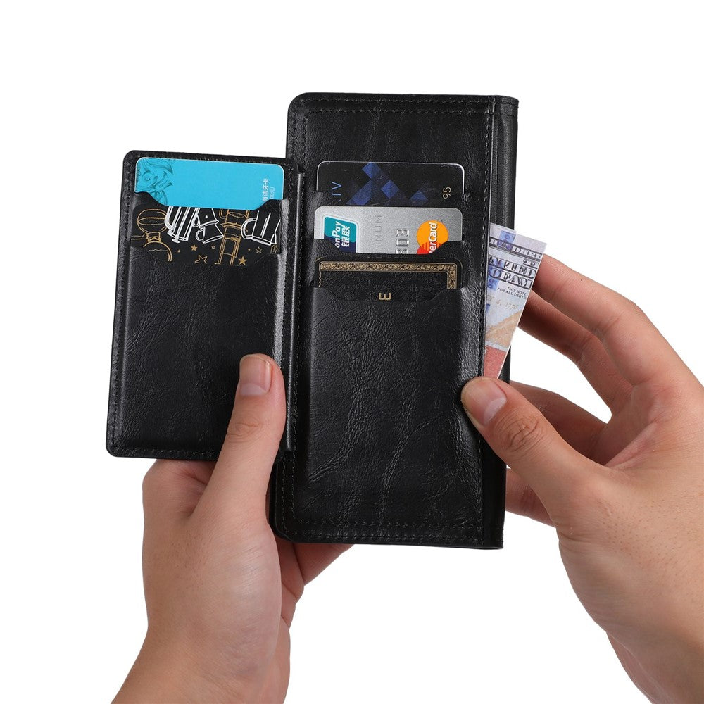 For Samsung Galaxy S24 Case Zipper Pocket PU Leather Viewing Stand Phone Cover
