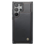 For Samsung Galaxy S22 Ultra 5G Phone Case CASEME C22 Leather Back Cover with RFID Blocking Card Slots