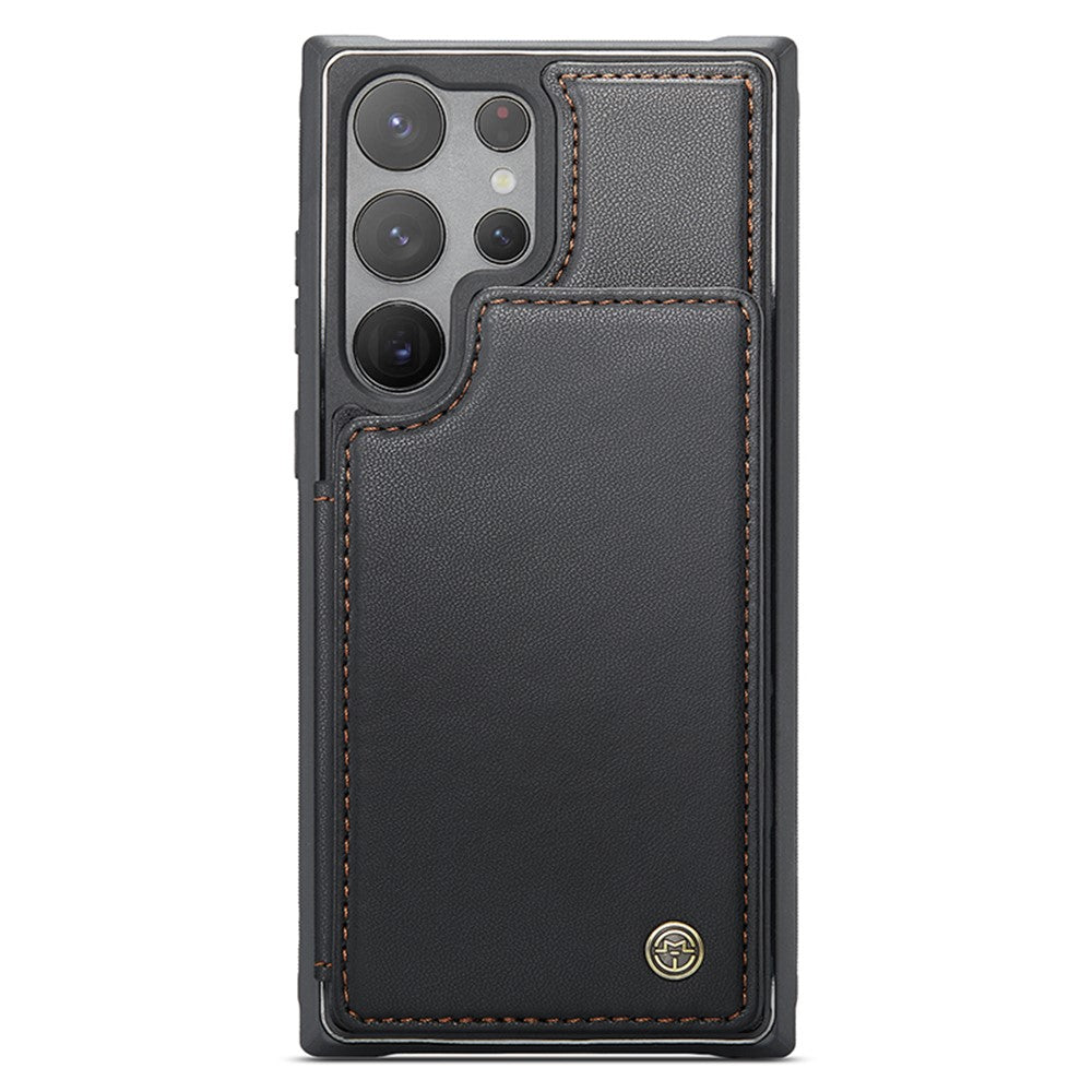 For Samsung Galaxy S22 Ultra 5G Phone Case CASEME C22 Leather Back Cover with RFID Blocking Card Slots
