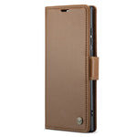 CASEME 023 Til Samsung Galaxy S24 Ultra Lædercover RFID Blockerende 3 Kortlomme Mobilcover
