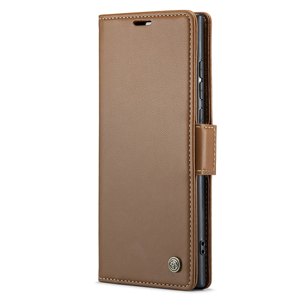 CASEME 023 Til Samsung Galaxy S24 Ultra Lædercover RFID Blockerende 3 Kortlomme Mobilcover