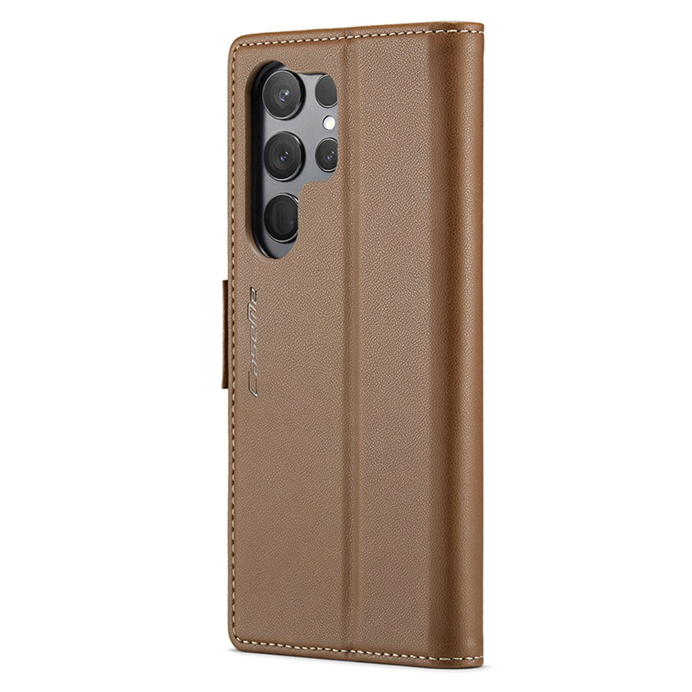 CASEME 023 Til Samsung Galaxy S24 Ultra Lædercover RFID Blockerende 3 Kortlomme Mobilcover