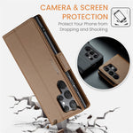 CASEME 023 Til Samsung Galaxy S24 Ultra Lædercover RFID Blockerende 3 Kortlomme Mobilcover