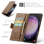 CASEME 023 Til Samsung Galaxy S24 Ultra Lædercover RFID Blockerende 3 Kortlomme Mobilcover