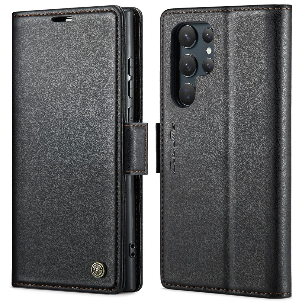 CASEME 023 Til Samsung Galaxy S24 Ultra Lædercover RFID Blockerende 3 Kortlomme Mobilcover