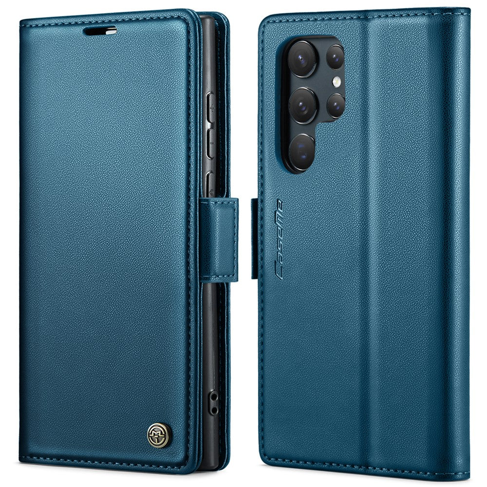 CASEME 023 Til Samsung Galaxy S24 Ultra Lædercover RFID Blockerende 3 Kortlomme Mobilcover
