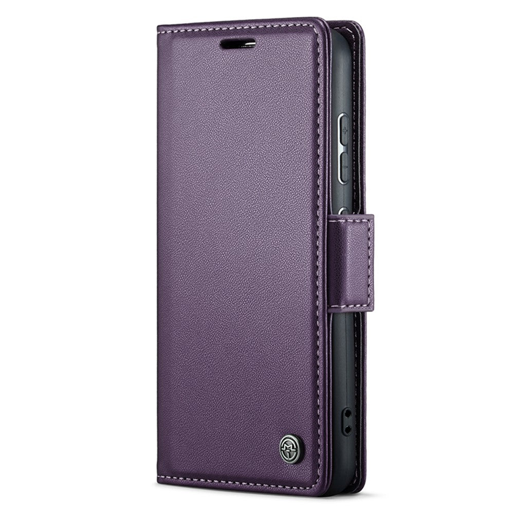 For Samsung Galaxy S24 Leather Case CASEME 023 RFID Blocking 3 Card Slot Mobile Cover